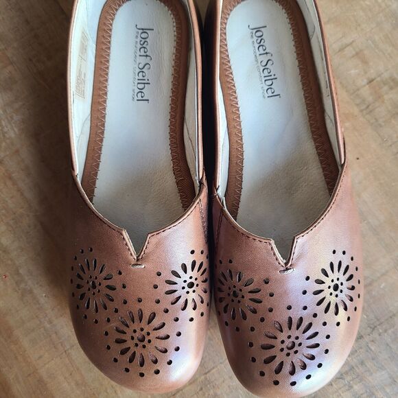 Josef Seibel Fiona 45 Womens 37 Brown Leather Flat SAMPLE US 6-6.5 - Picture 3 of 7
